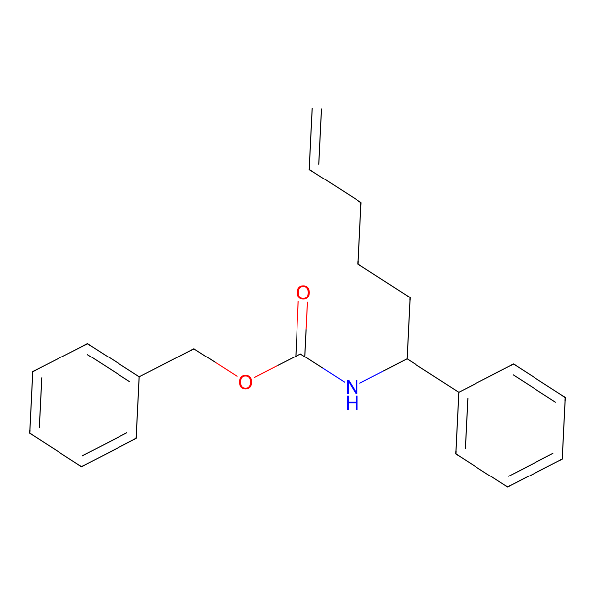 benzyl N-(1-phenylhex-5-en-1-yl)carbamate molecular structure, CAS 1334324-93-4