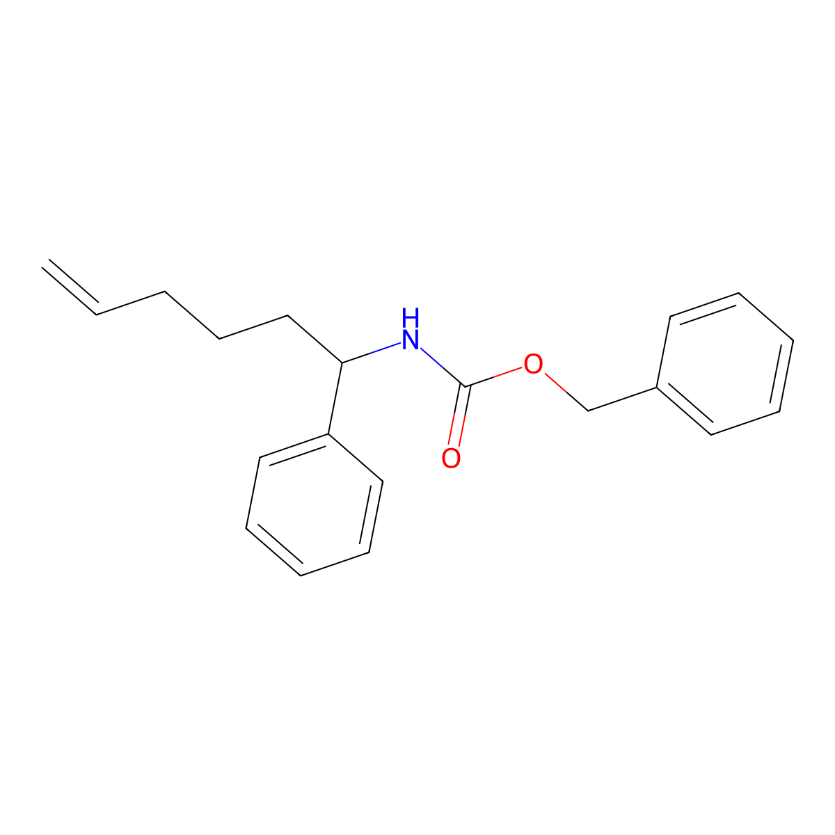 benzyl N-(1-phenylhex-5-en-1-yl)carbamate molecular structure, CAS 1334324-93-4