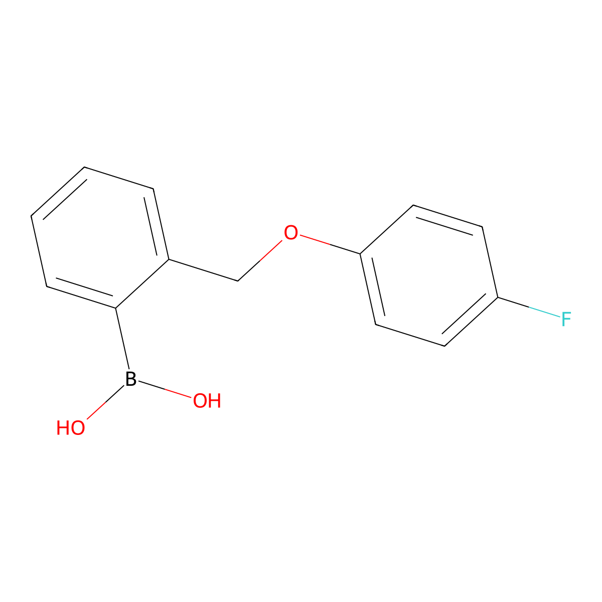 [2-(4-Fluorophenoxymethyl)phenyl]boronic acid molecular structure, CAS 1334325-11-9