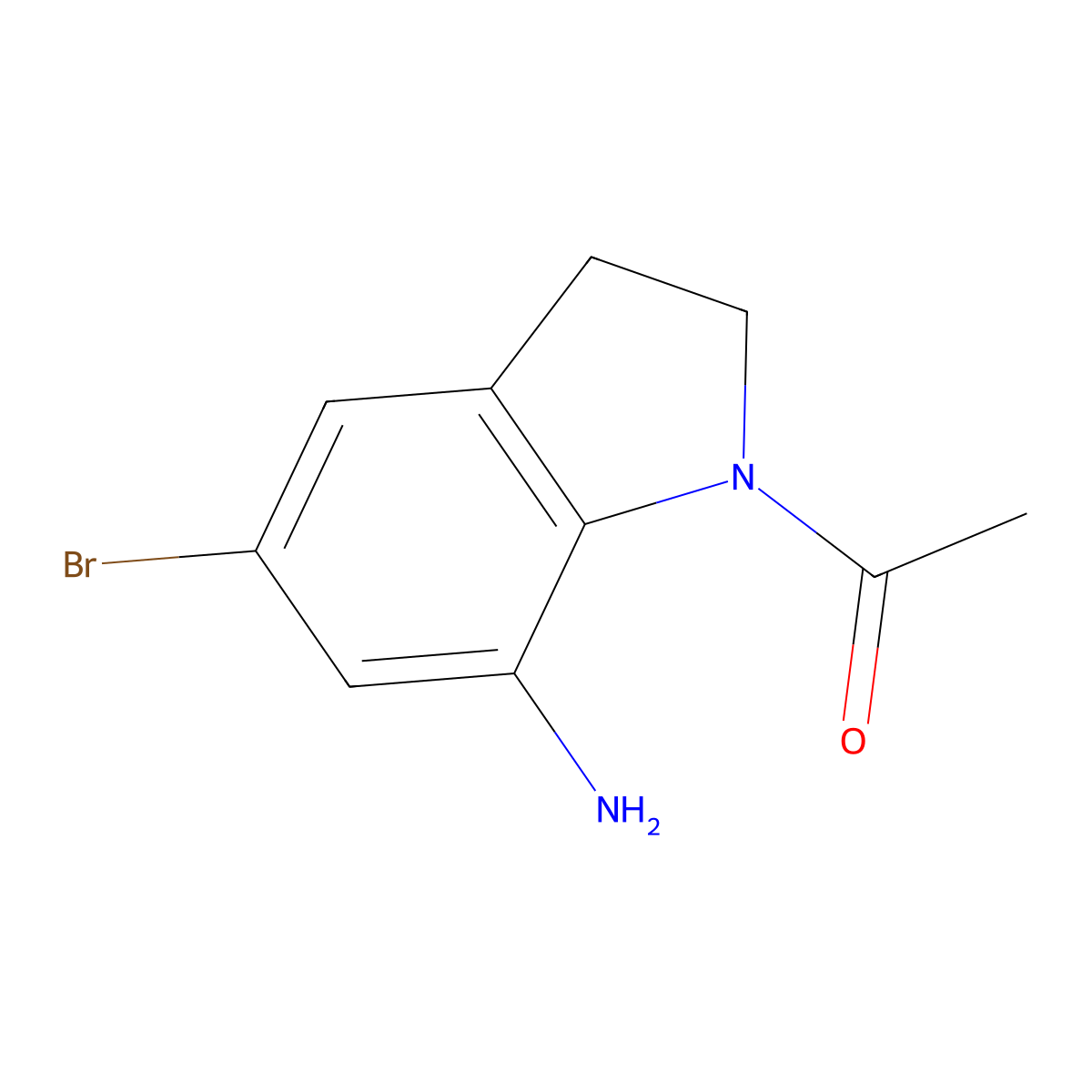 1-(7-Amino-5-bromoindolin-1-yl)ethanone molecular structure, CAS 133433-62-2