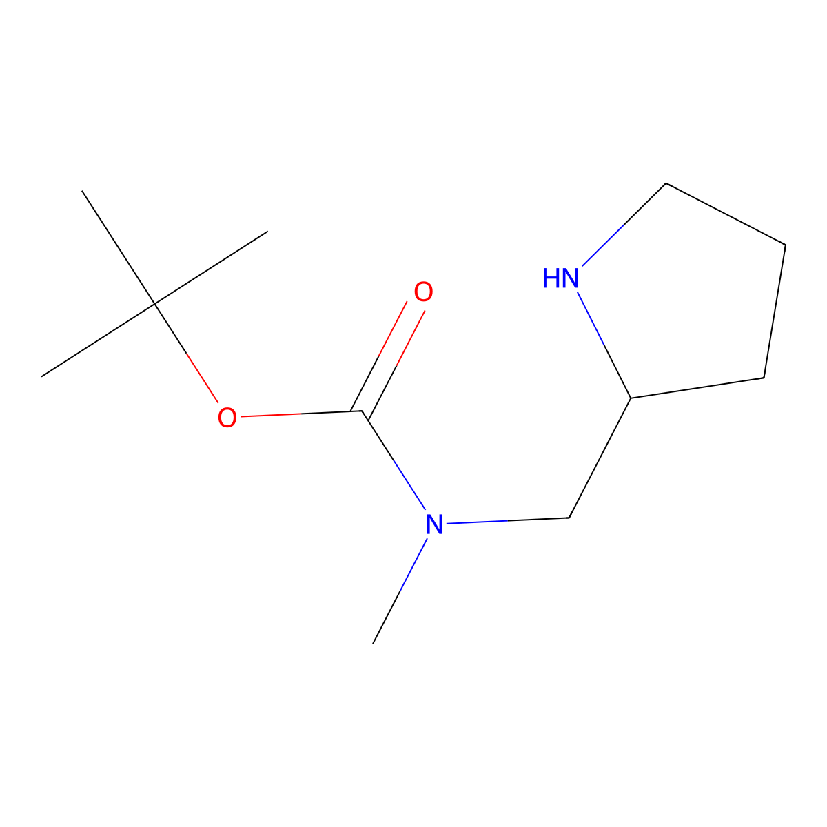 tert-butyl N-methyl-N-(pyrrolidin-2-ylmethyl)carbamate molecular structure, CAS 1334335-95-3
