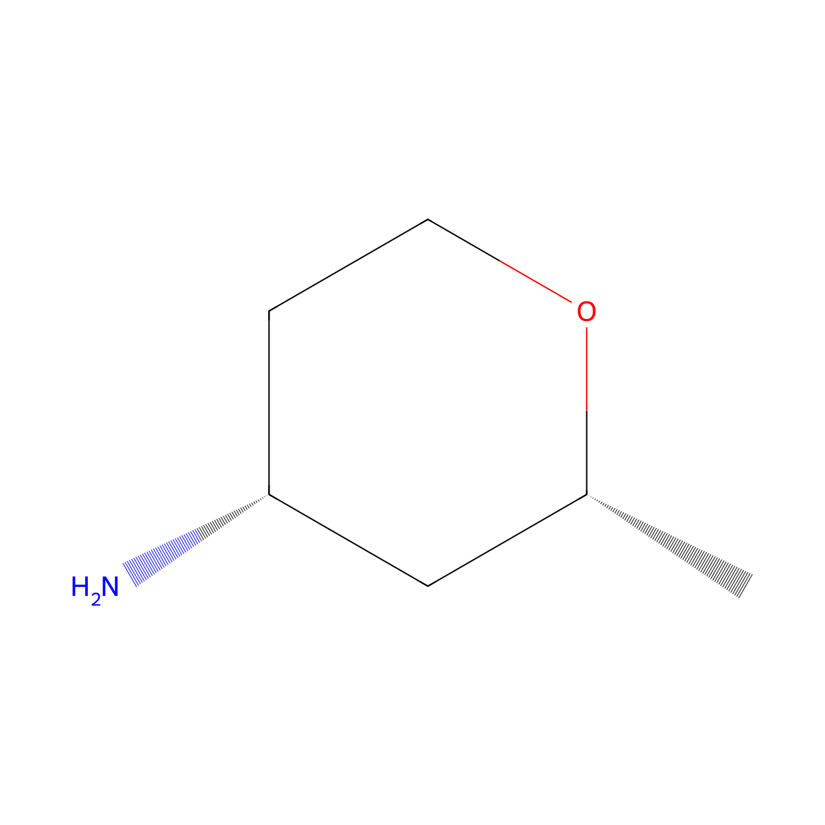 rel-(2R,4R)-2-Methyltetrahydro-2H-pyran-4-amine molecular structure, CAS 1334337-13-1