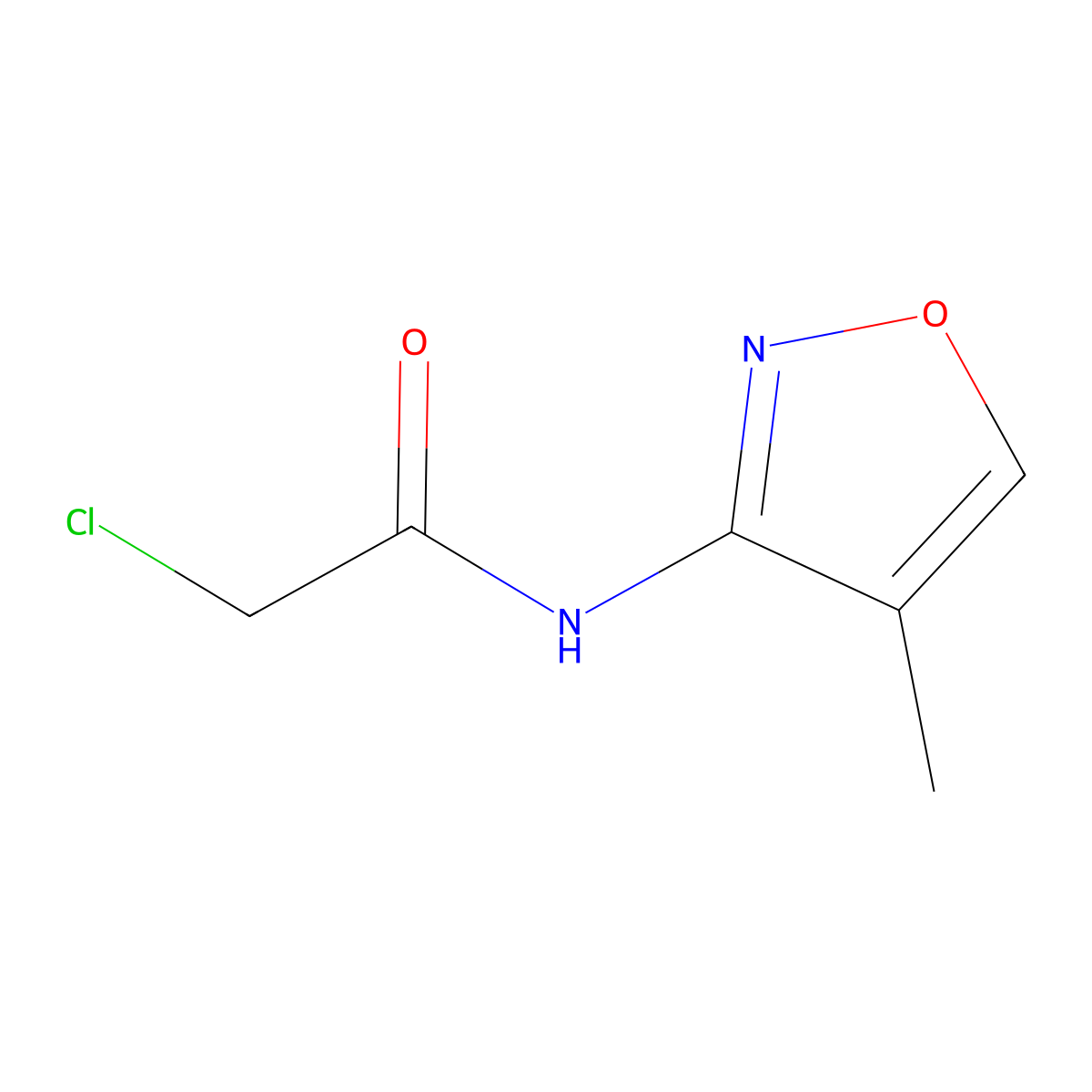 2-chloro-N-(4-methyl-3-isoxazolyl)acetamide molecular structure, CAS 1334341-30-8