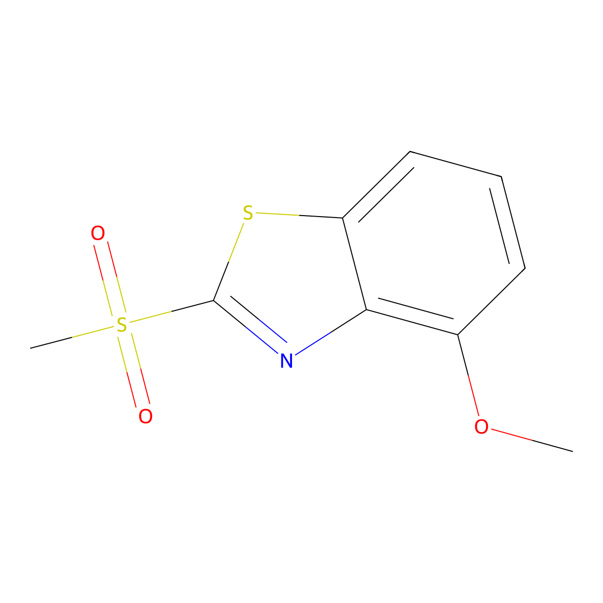 4-Methoxy-2-(methylsulfonyl)benzo[d]thiazole molecular structure, CAS 1334368-43-2
