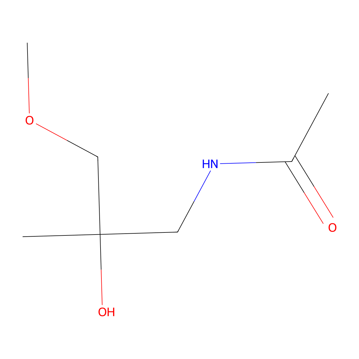 N-(2-hydroxy-3-methoxy-2-methylpropyl)acetamide molecular structure, CAS 1334368-81-8