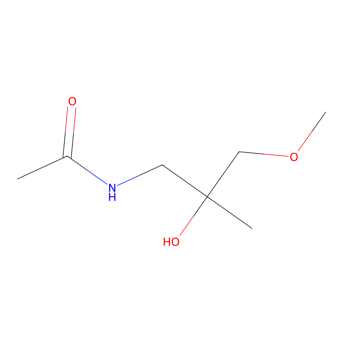 N-(2-hydroxy-3-methoxy-2-methylpropyl)acetamide molecular structure, CAS 1334368-81-8
