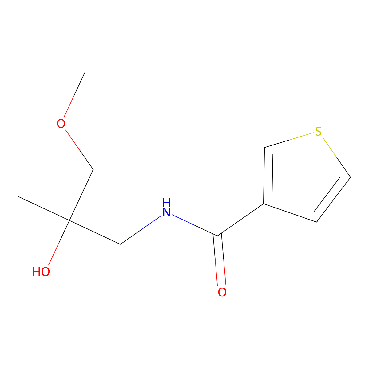N-(2-hydroxy-3-methoxy-2-methylpropyl)thiophene-3-carboxamide molecular structure, CAS 1334368-84-1