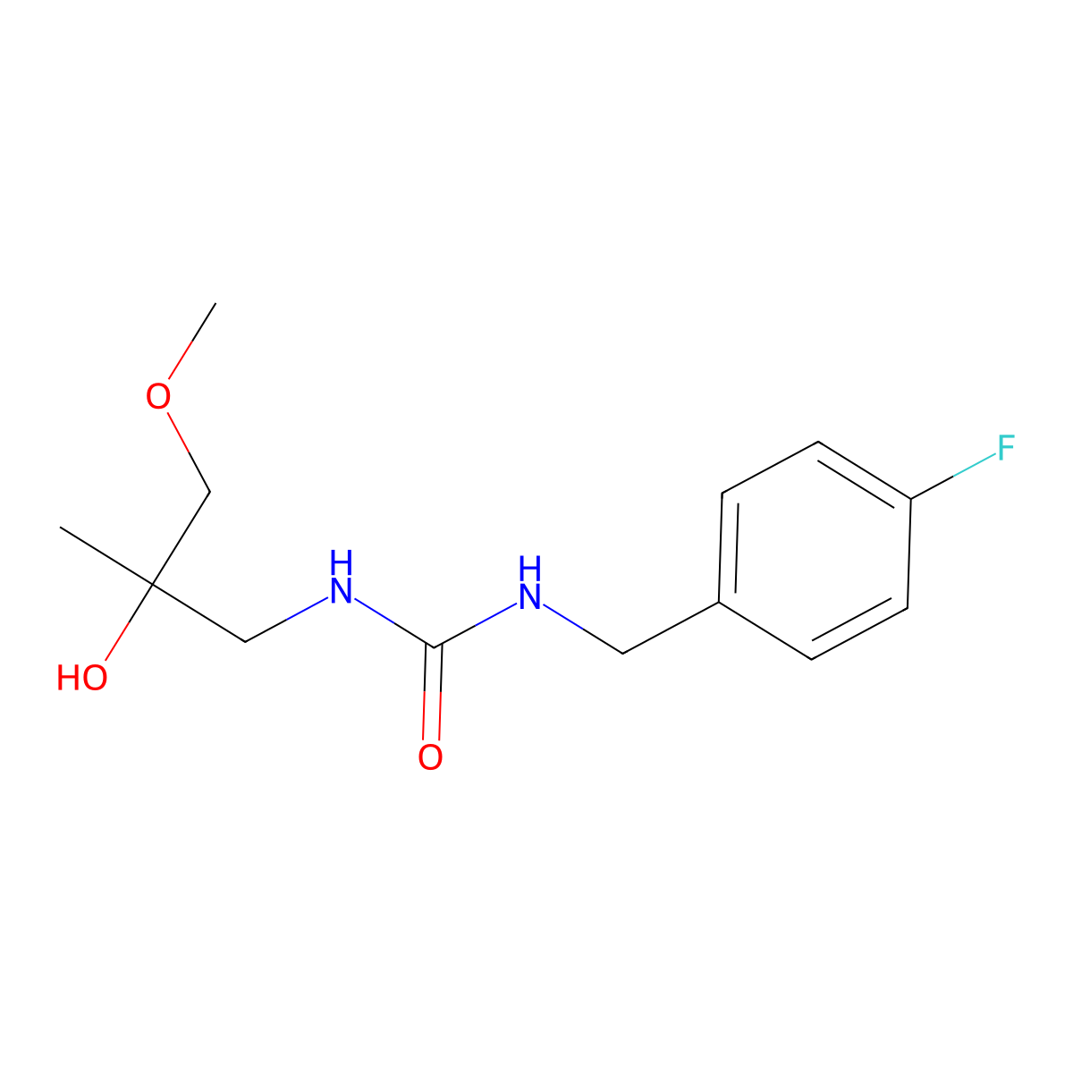 1-(4-Fluorobenzyl)-3-(2-hydroxy-3-methoxy-2-methylpropyl)urea molecular structure, CAS 1334369-02-6