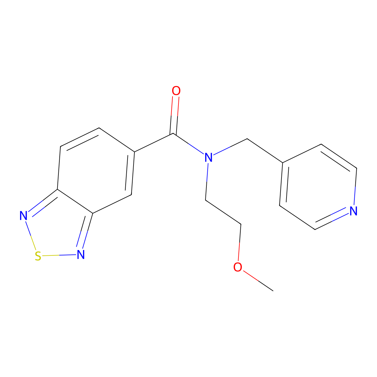 N-(2-methoxyethyl)-N-(pyridin-4-ylmethyl)benzo[c][1,2,5]thiadiazole-5-carboxamide molecular structure, CAS 1334369-05-9