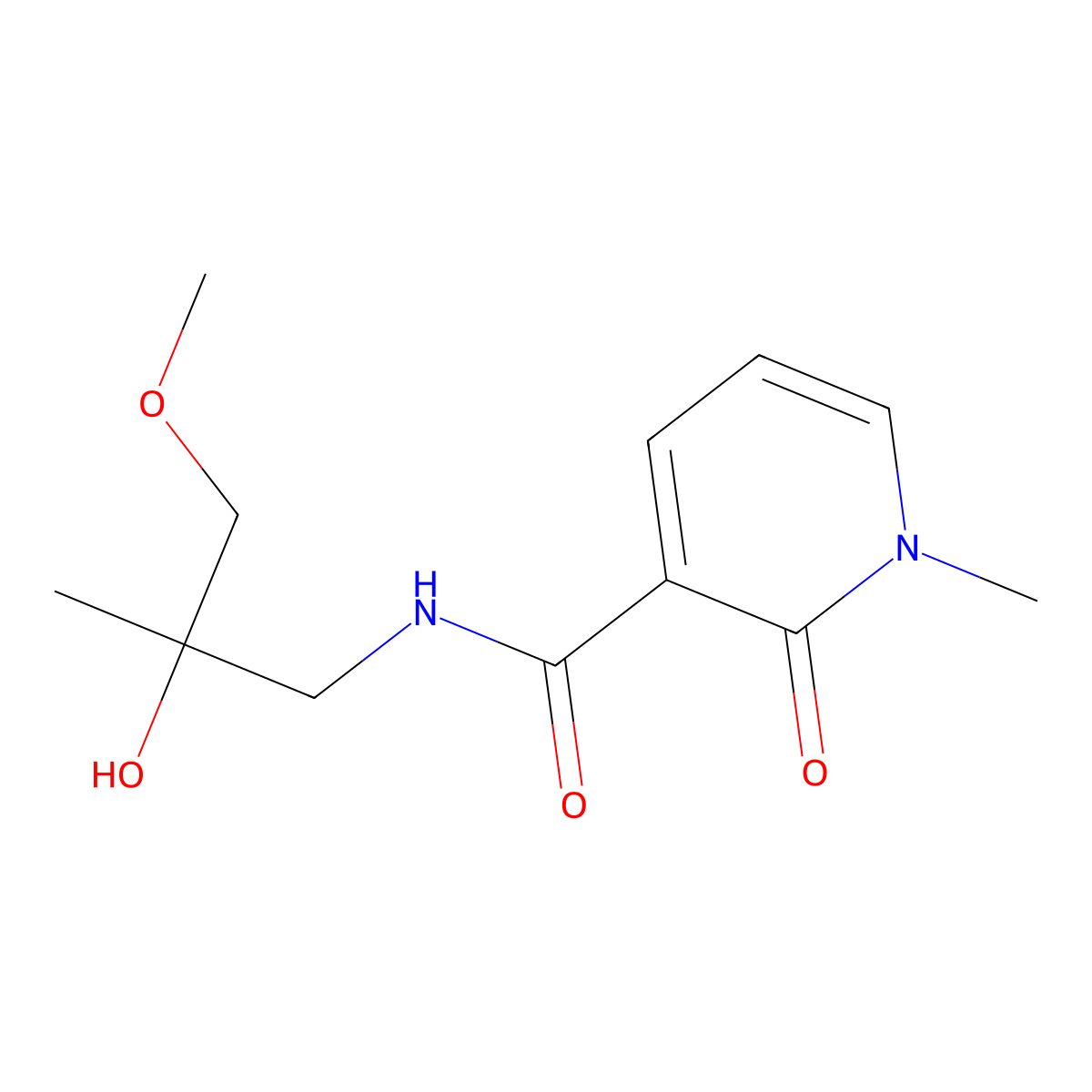 N-(2-hydroxy-3-methoxy-2-methylpropyl)-1-methyl-2-oxo-1,2-dihydropyridine-3-carboxamide molecular structure, CAS 1334369-11-7