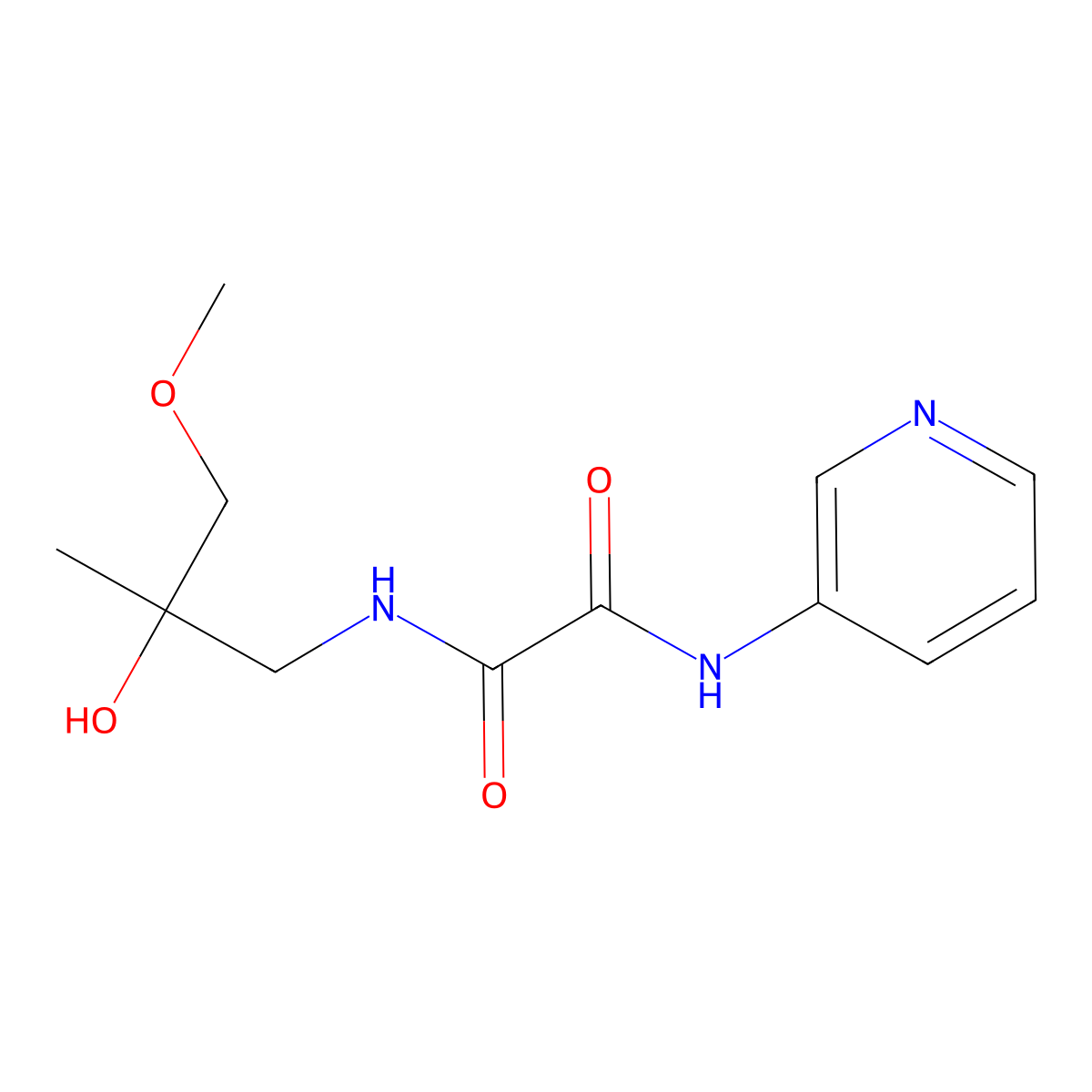 N1-(2-hydroxy-3-methoxy-2-methylpropyl)-N2-(pyridin-3-yl)oxalamide molecular structure, CAS 1334369-30-0