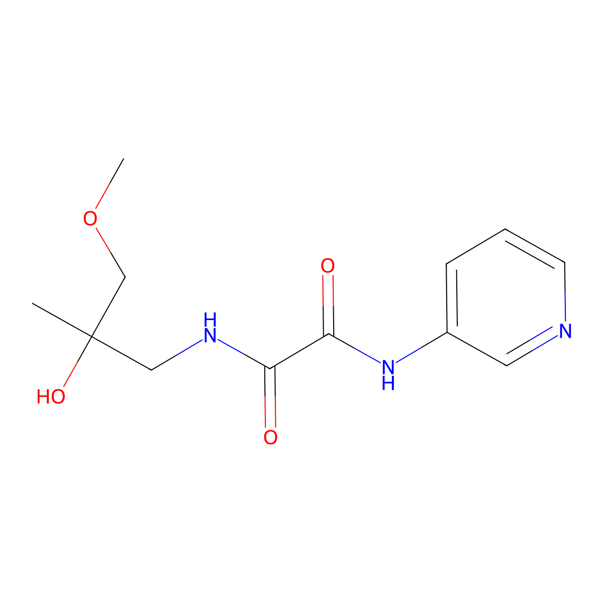 N1-(2-hydroxy-3-methoxy-2-methylpropyl)-N2-(pyridin-3-yl)oxalamide molecular structure, CAS 1334369-30-0