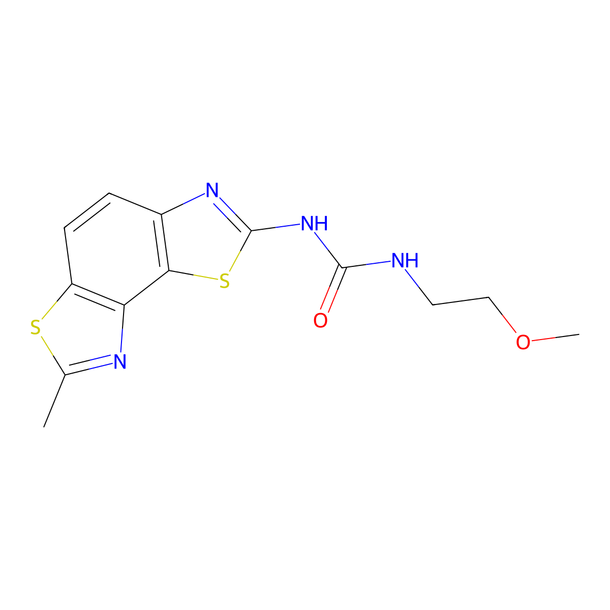 1-(2-Methoxyethyl)-3-(7-methylbenzo[1,2-d:3,4-d']bis(thiazole)-2-yl)urea molecular structure, CAS 1334369-46-8