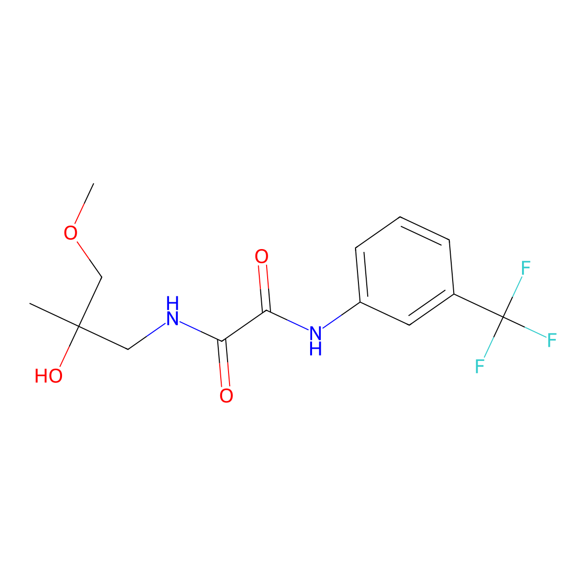 N1-(2-hydroxy-3-methoxy-2-methylpropyl)-N2-(3-(trifluoromethyl)phenyl)oxalamide molecular structure, CAS 1334369-57-1
