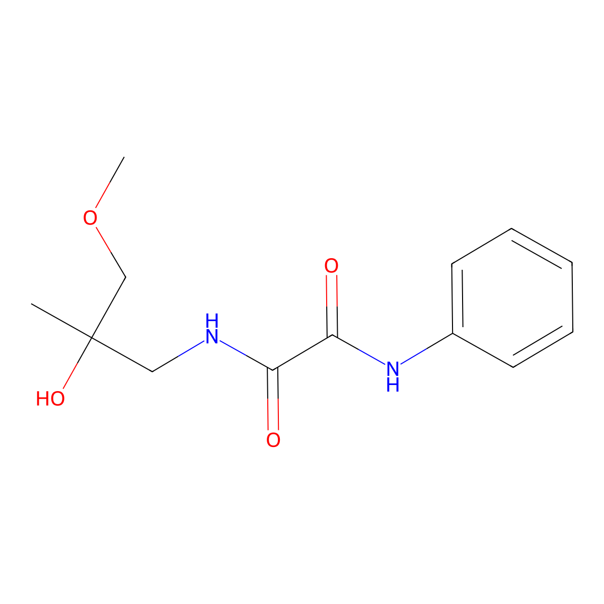 N1-(2-hydroxy-3-methoxy-2-methylpropyl)-N2-phenyloxalamide molecular structure, CAS 1334369-58-2