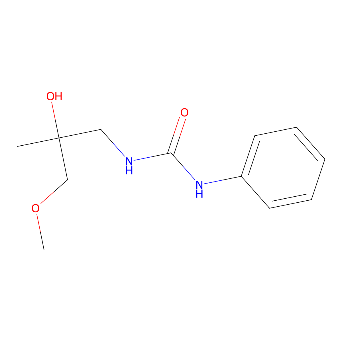 1-(2-Hydroxy-3-methoxy-2-methylpropyl)-3-phenylurea molecular structure, CAS 1334369-79-7