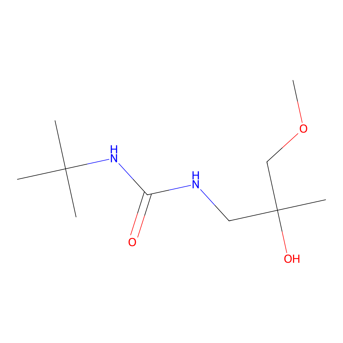 1-(Tert-butyl)-3-(2-hydroxy-3-methoxy-2-methylpropyl)urea molecular structure, CAS 1334369-89-9