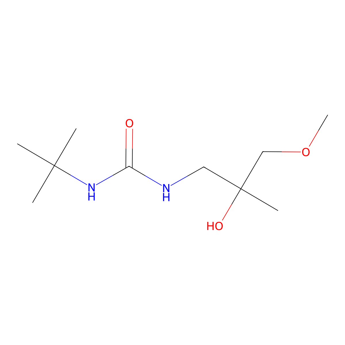 1-(Tert-butyl)-3-(2-hydroxy-3-methoxy-2-methylpropyl)urea molecular structure, CAS 1334369-89-9