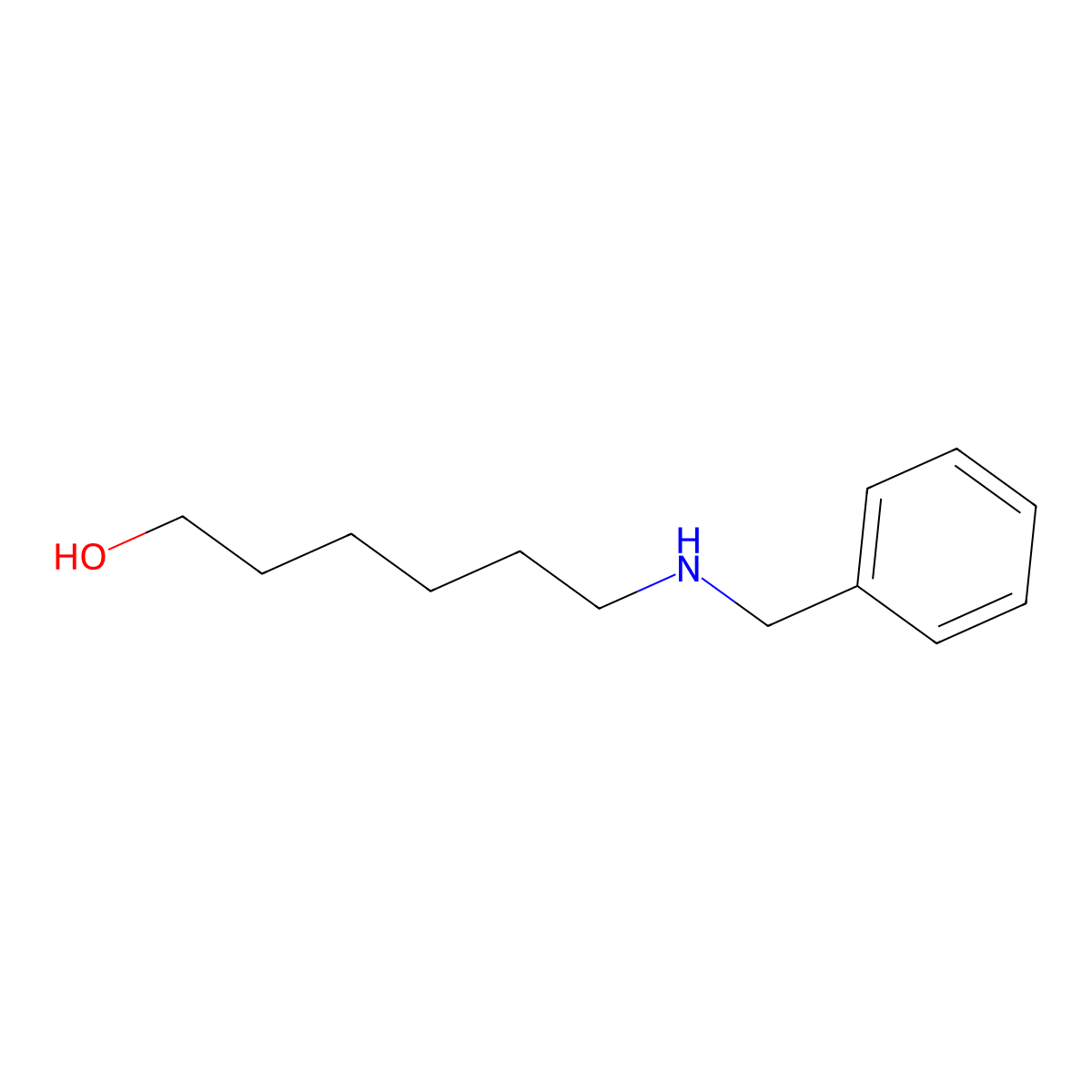 6-Benzylamino-1-hexanol molecular structure, CAS 133437-08-8