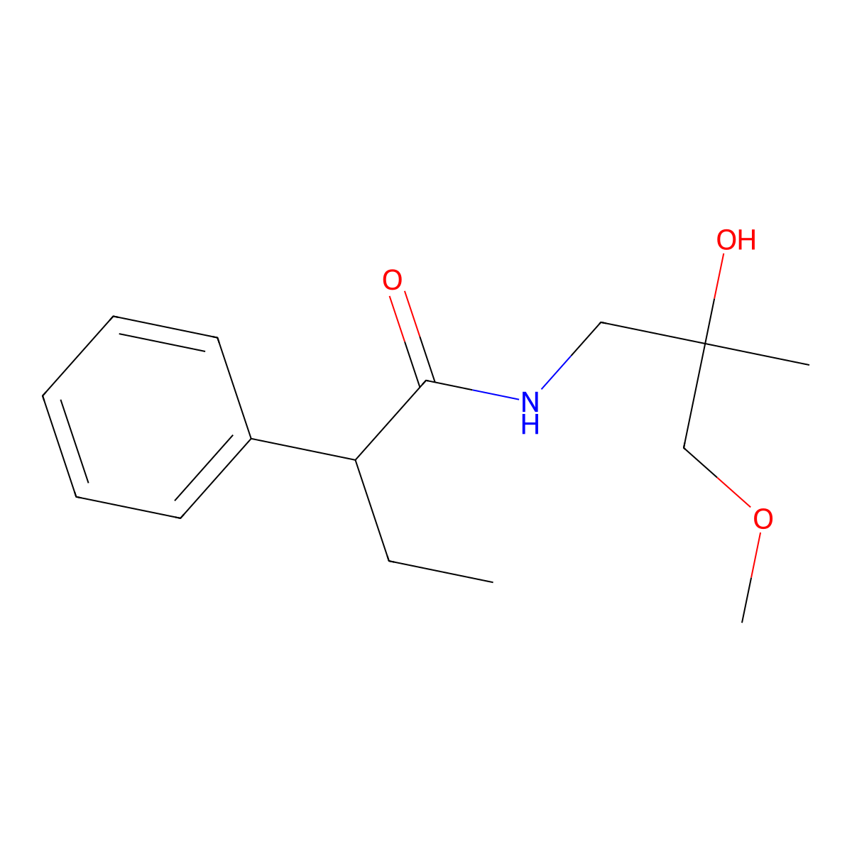 N-(2-hydroxy-3-methoxy-2-methylpropyl)-2-phenylbutanamide molecular structure, CAS 1334370-00-1