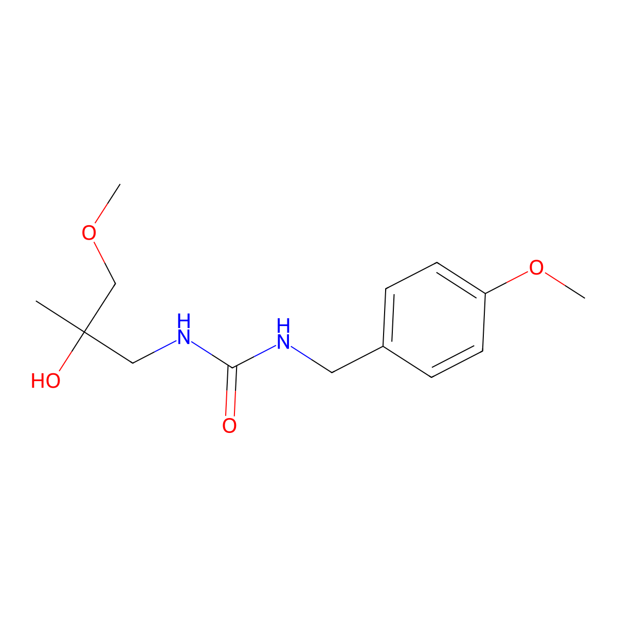 1-(2-Hydroxy-3-methoxy-2-methylpropyl)-3-(4-methoxybenzyl)urea molecular structure, CAS 1334370-08-9