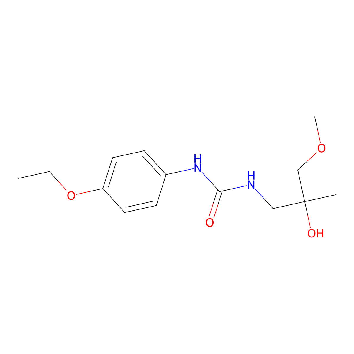 1-(4-Ethoxyphenyl)-3-(2-hydroxy-3-methoxy-2-methylpropyl)urea molecular structure, CAS 1334370-11-4
