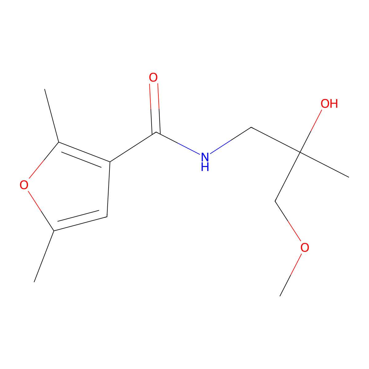 N-(2-hydroxy-3-methoxy-2-methylpropyl)-2,5-dimethylfuran-3-carboxamide molecular structure, CAS 1334370-16-9
