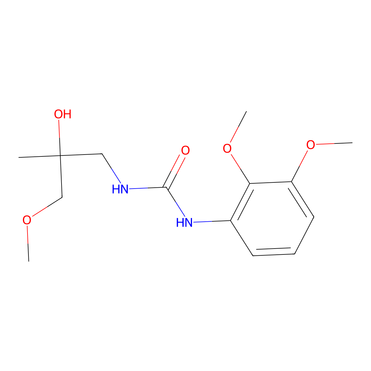 1-(2,3-Dimethoxyphenyl)-3-(2-hydroxy-3-methoxy-2-methylpropyl)urea molecular structure, CAS 1334370-23-8