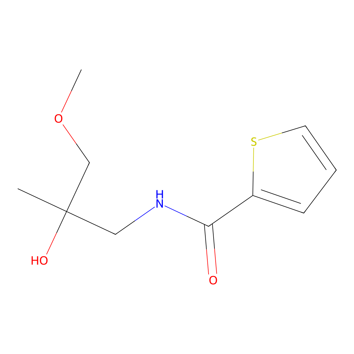 N-(2-hydroxy-3-methoxy-2-methylpropyl)thiophene-2-carboxamide molecular structure, CAS 1334370-25-0