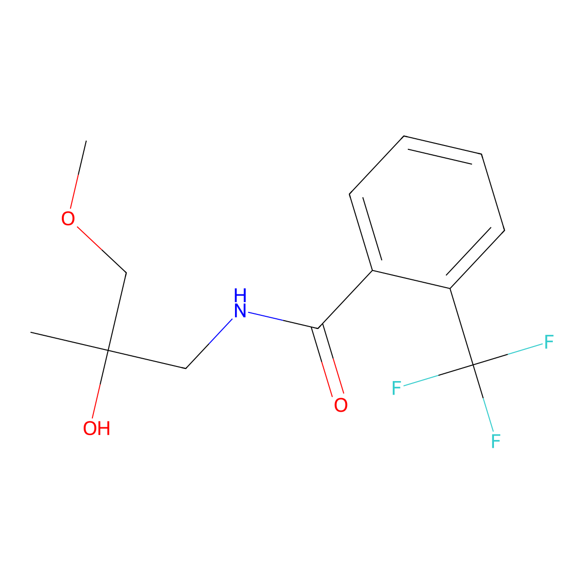 N-(2-hydroxy-3-methoxy-2-methylpropyl)-2-(trifluoromethyl)benzamide molecular structure, CAS 1334370-27-2
