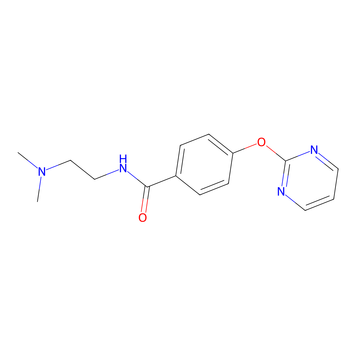N-[2-(dimethylamino)ethyl]-4-(pyrimidin-2-yloxy)benzamide molecular structure, CAS 1334370-32-9