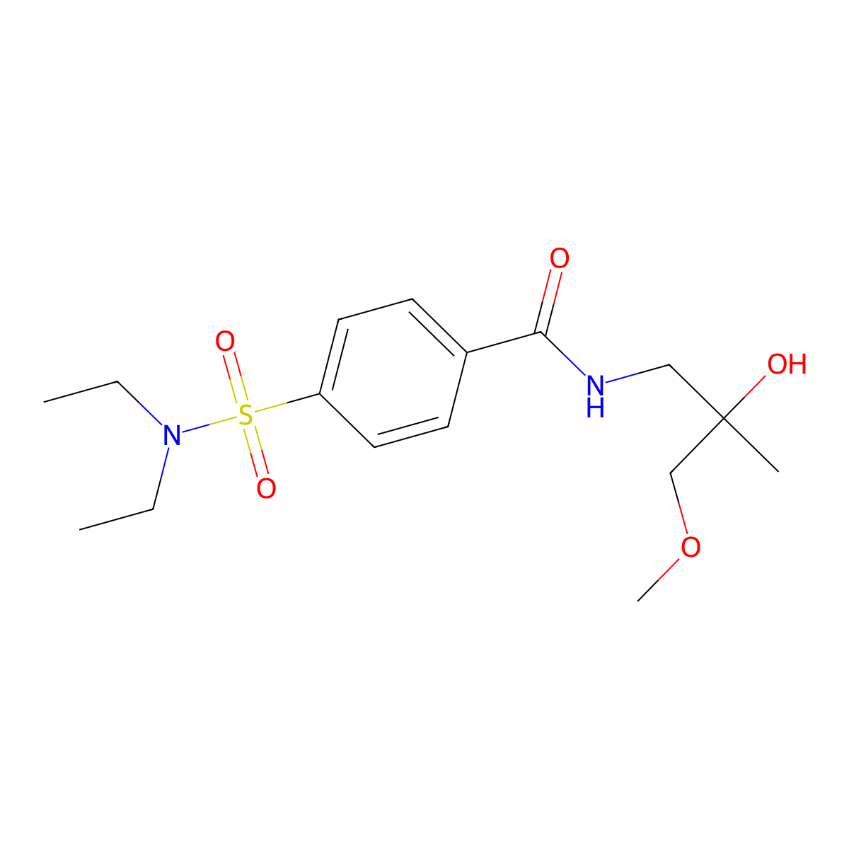 4-(N,N-diethylsulfamoyl)-N-(2-hydroxy-3-methoxy-2-methylpropyl)benzamide molecular structure, CAS 1334370-36-3
