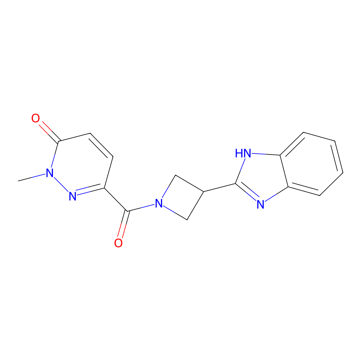 6-(3-(1H-benzo[d]imidazol-2-yl)azetidine-1-carbonyl)-2-methylpyridazin-3(2H)-one molecular structure, CAS 1334370-39-6