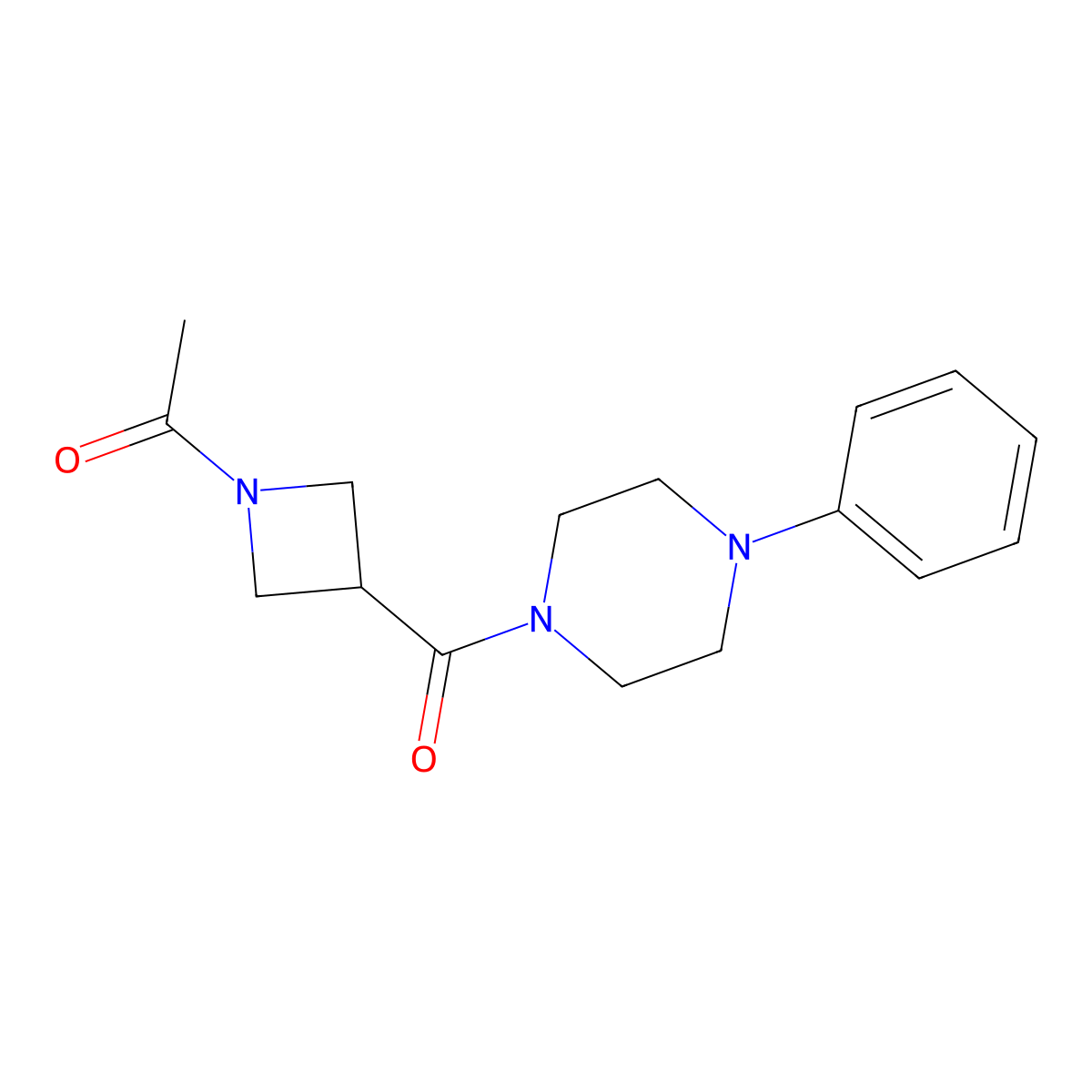 1-(3-(4-Phenylpiperazine-1-carbonyl)azetidin-1-yl)ethanone molecular structure, CAS 1334370-79-4