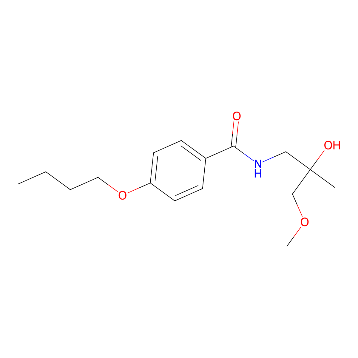 4-butoxy-N-(2-hydroxy-3-methoxy-2-methylpropyl)benzamide molecular structure, CAS 1334370-84-1