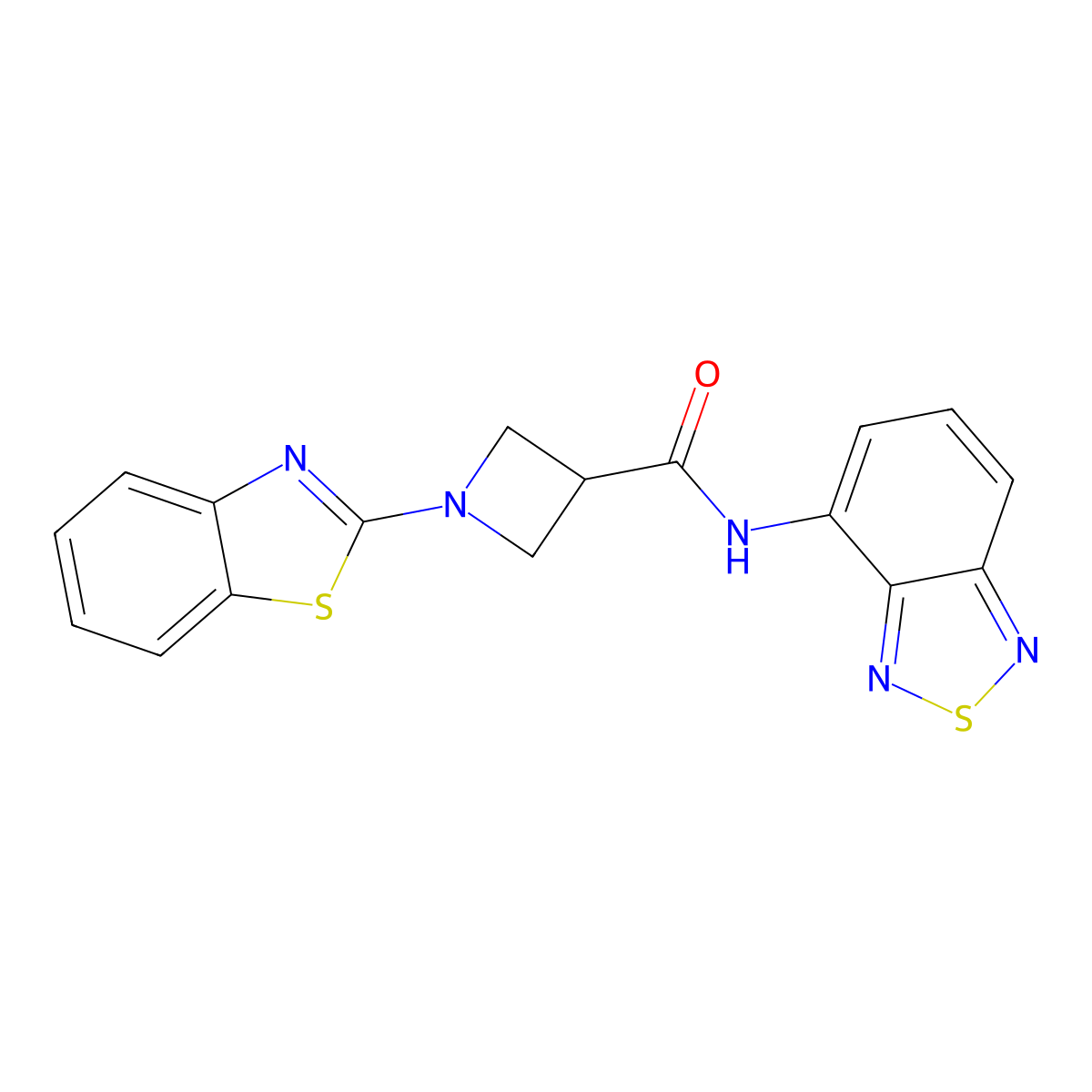 N-(benzo[c][1,2,5]thiadiazol-4-yl)-1-(benzo[d]thiazol-2-yl)azetidine-3-carboxamide molecular structure, CAS 1334371-34-4