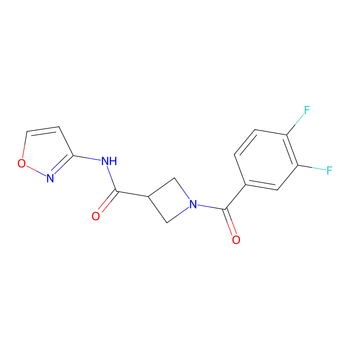 1-(3,4-difluorobenzoyl)-N-(isoxazol-3-yl)azetidine-3-carboxamide molecular structure, CAS 1334371-90-2