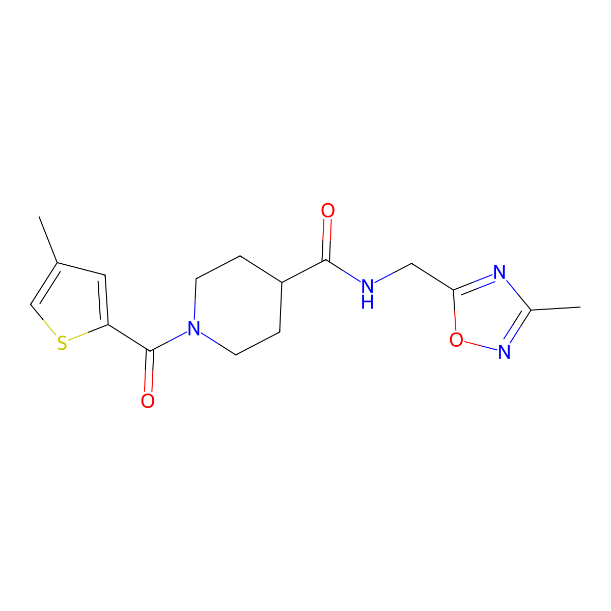 N-[(3-methyl-1,2,4-oxadiazol-5-yl)methyl]-1-(4-methylthiophene-2-carbonyl)piperidine-4-carboxamide molecular structure, CAS 1334371-96-8