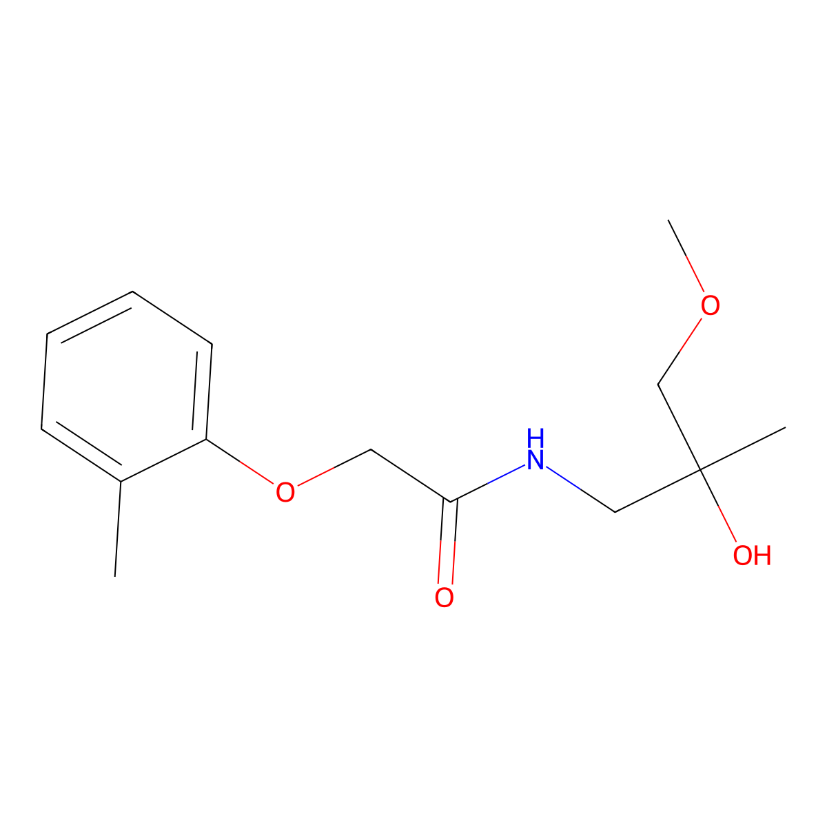 N-(2-hydroxy-3-methoxy-2-methylpropyl)-2-(o-tolyloxy)acetamide molecular structure, CAS 1334372-01-8