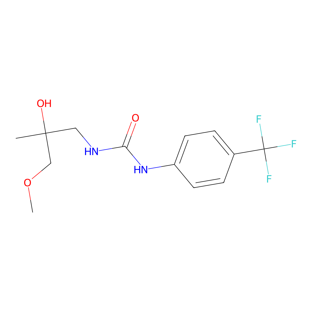 1-(2-Hydroxy-3-methoxy-2-methylpropyl)-3-(4-(trifluoromethyl)phenyl)urea molecular structure, CAS 1334372-32-5