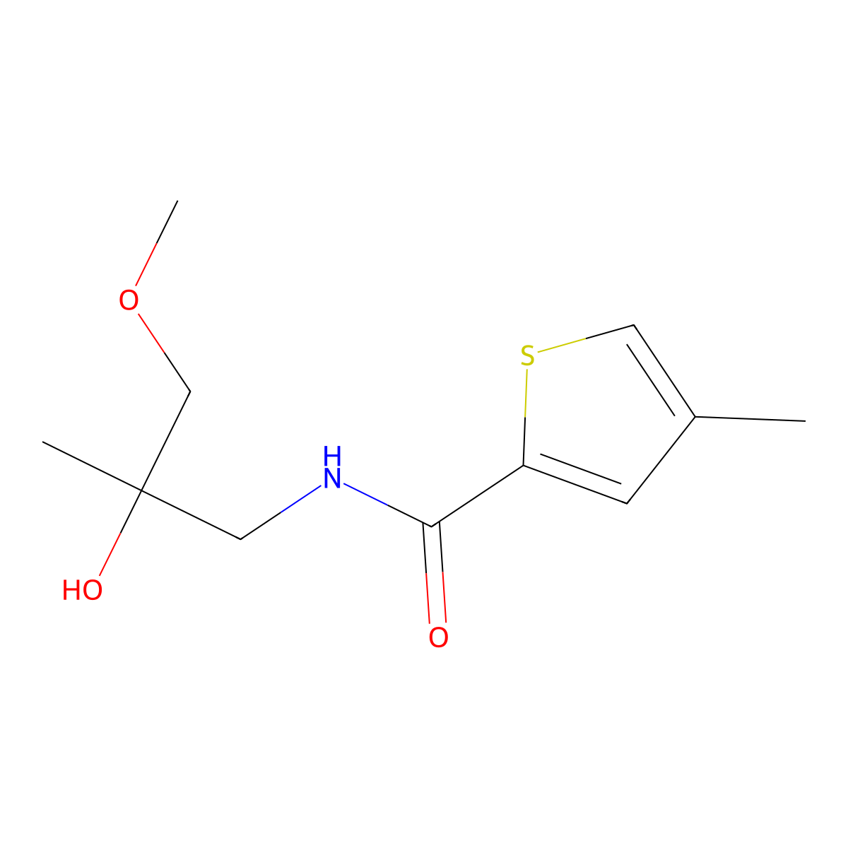 N-(2-hydroxy-3-methoxy-2-methylpropyl)-4-methylthiophene-2-carboxamide molecular structure, CAS 1334372-68-7
