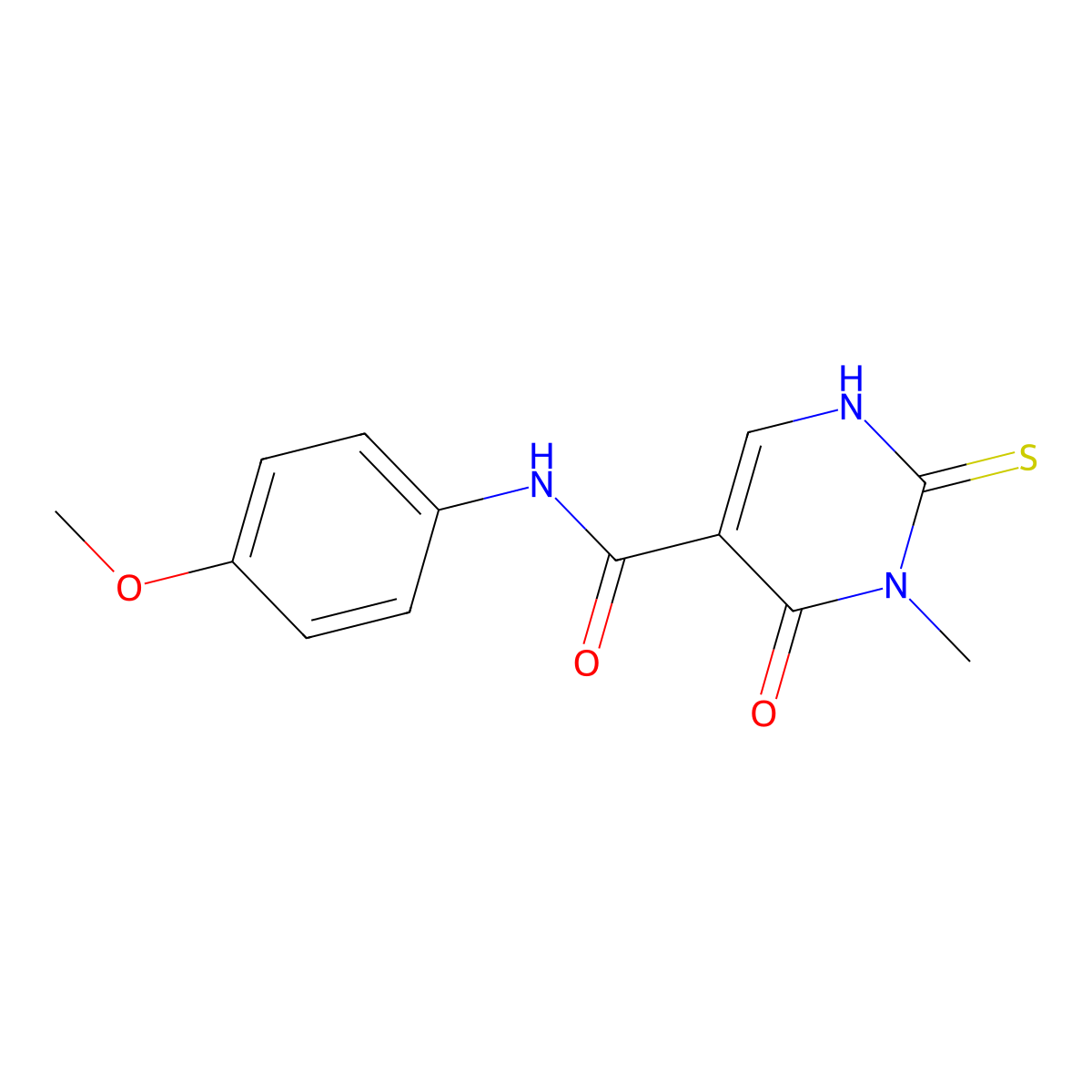 N-(4-methoxyphenyl)-3-methyl-4-oxo-2-thioxo-1,2,3,4-tetrahydropyrimidine-5-carboxamide molecular structure, CAS 1334372-74-5
