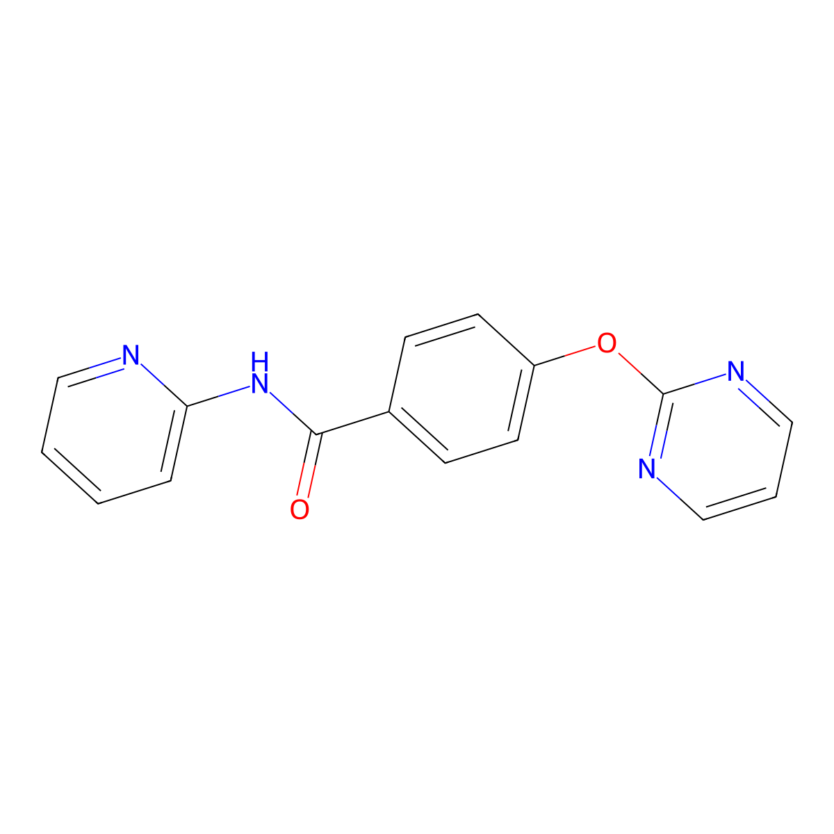 N-(pyridin-2-yl)-4-(pyrimidin-2-yloxy)benzamide molecular structure, CAS 1334372-93-8