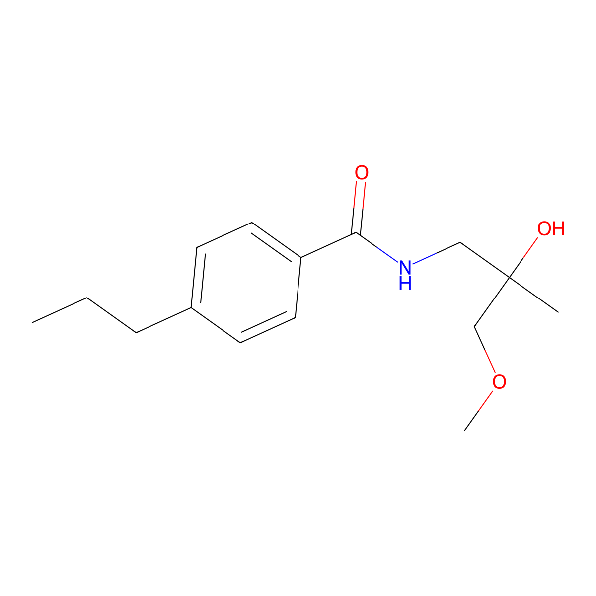 N-(2-hydroxy-3-methoxy-2-methylpropyl)-4-propylbenzamide molecular structure, CAS 1334373-46-4