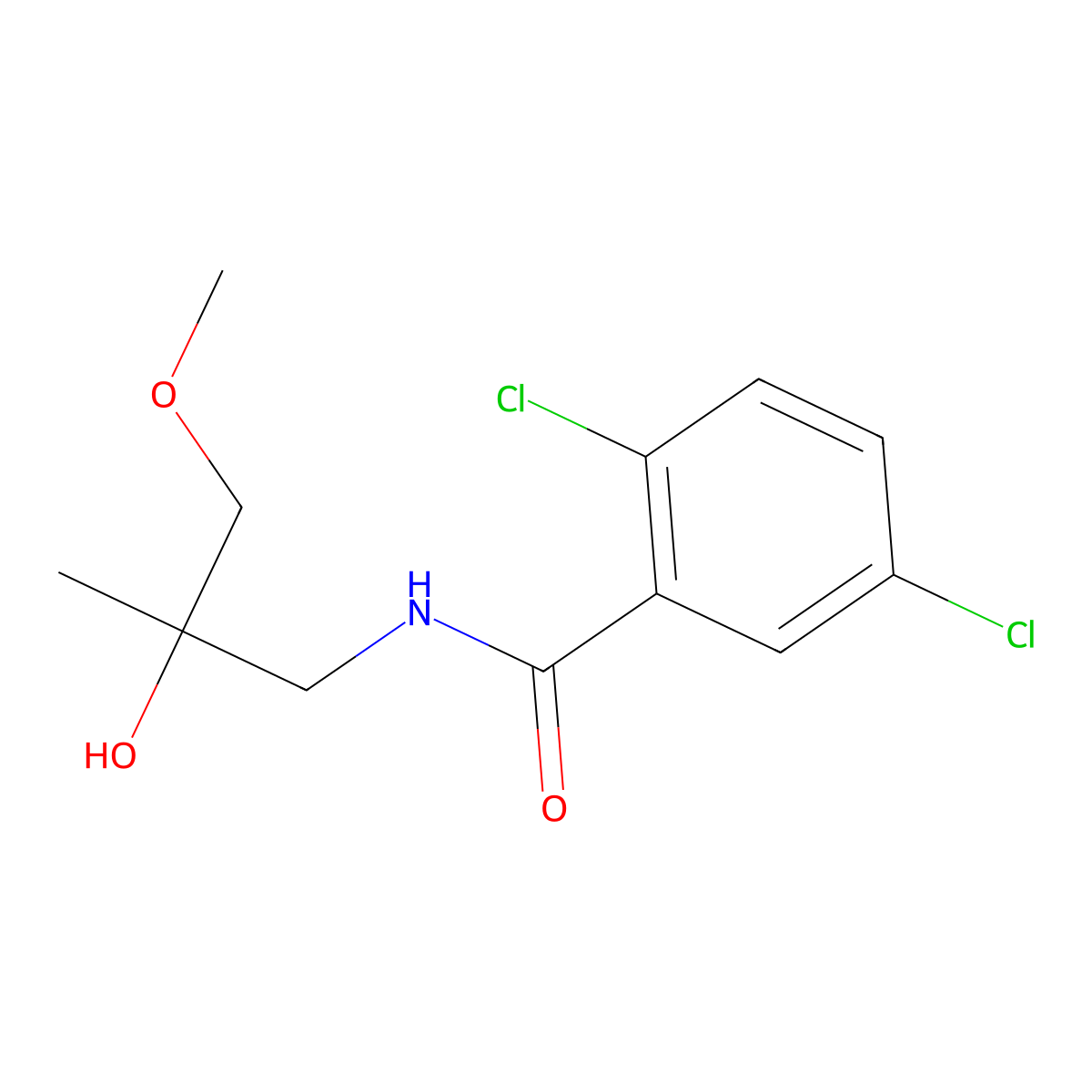 2,5-dichloro-N-(2-hydroxy-3-methoxy-2-methylpropyl)benzamide molecular structure, CAS 1334373-49-7