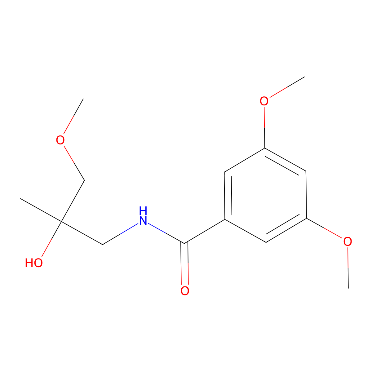 N-(2-hydroxy-3-methoxy-2-methylpropyl)-3,5-dimethoxybenzamide molecular structure, CAS 1334373-55-5