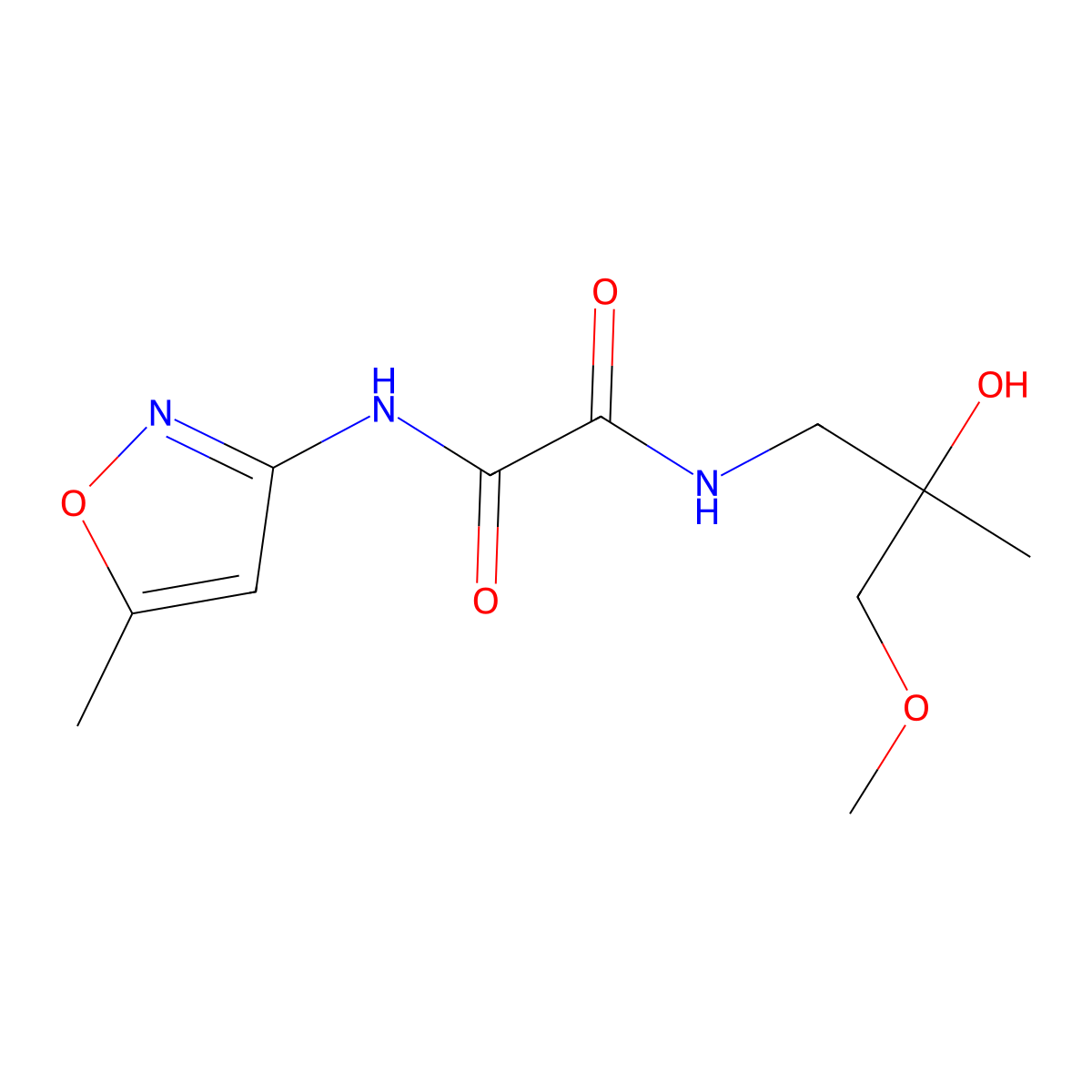 N1-(2-hydroxy-3-methoxy-2-methylpropyl)-N2-(5-methylisoxazol-3-yl)oxalamide molecular structure, CAS 1334373-73-7