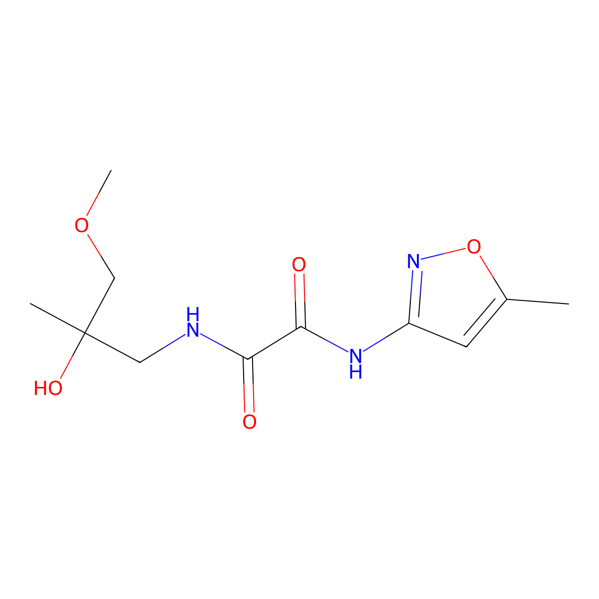 N1-(2-hydroxy-3-methoxy-2-methylpropyl)-N2-(5-methylisoxazol-3-yl)oxalamide molecular structure, CAS 1334373-73-7