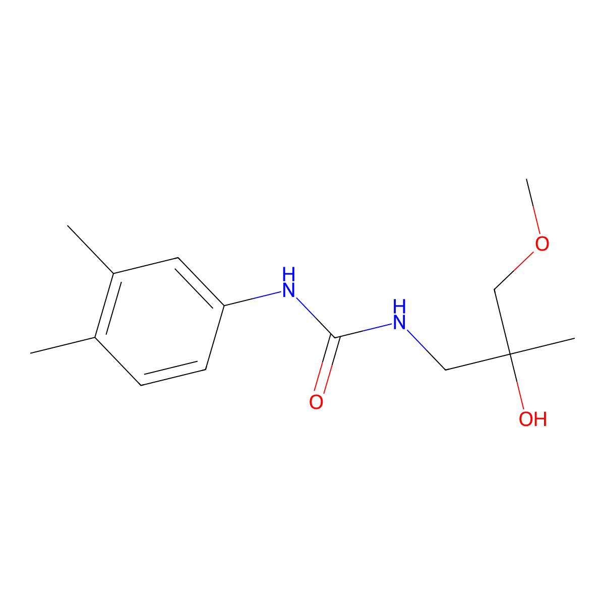 1-(3,4-Dimethylphenyl)-3-(2-hydroxy-3-methoxy-2-methylpropyl)urea molecular structure, CAS 1334373-83-9