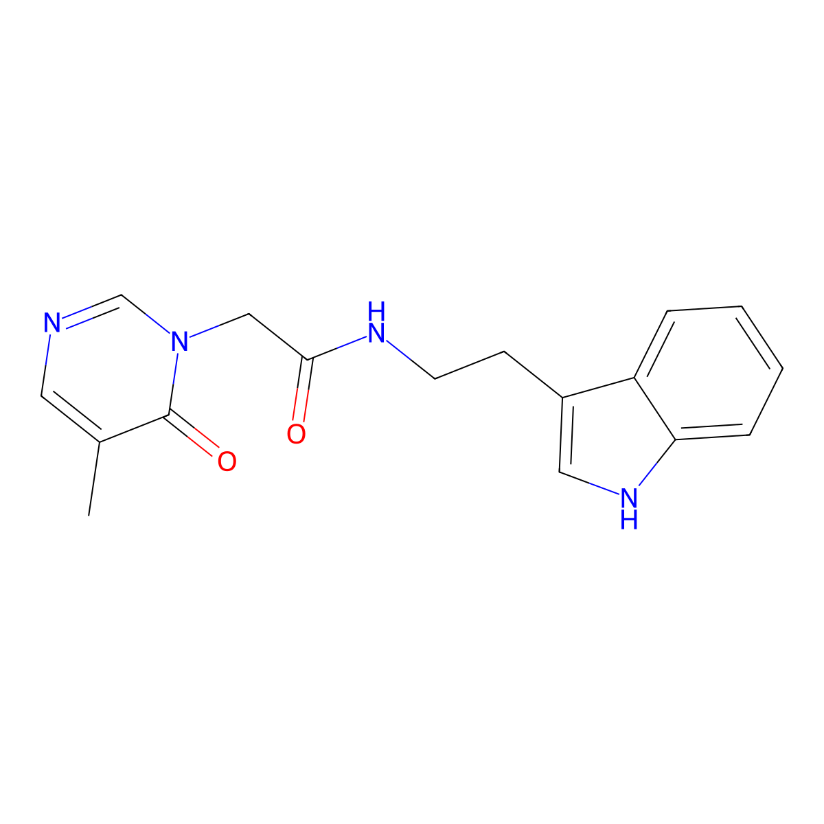 N-(2-(1H-indol-3-yl)ethyl)-2-(5-methyl-6-oxopyrimidin-1(6H)-yl)acetamide molecular structure, CAS 1334373-88-4
